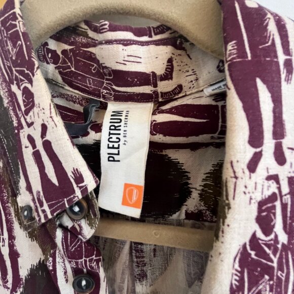 Men's Longsleeve Plectrum Button Up Shirt - Picture 3 of 3